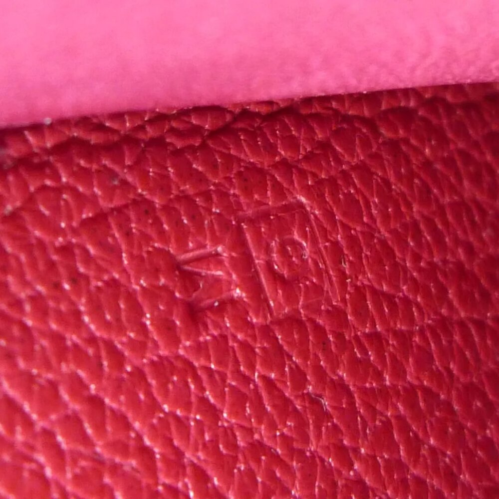 Authentic HERMES Rodrigue Card Holder C in Square Red Leather - Picture 5 of 12